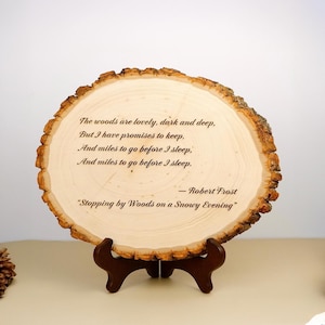 Engraved Wood Letter: Personalized Poem, Vows, or Handwriting
