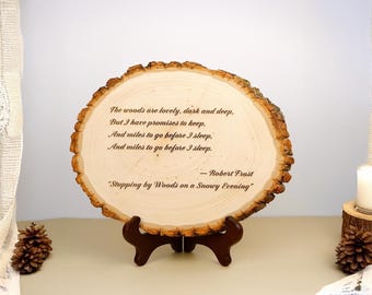 Engraved Wood Letter: Personalized Poem, Vows, or Handwriting