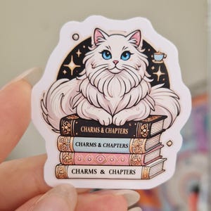 Sticker chat livresques - Inspiré par Magical Fantasy Mystical Enchanted Dark Academia