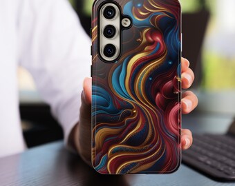 Abstract Art MagSafe Tough Phone Case, Colorful iPhone, Galaxy, Pixel