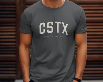 College Station T-Shirt - CSTX, Texas Unisex Tee - Collegiate Design