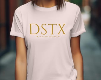 Dripping Springs T-Shirt - DSTX, Texas - Unisex Tee - Texas Stars Design