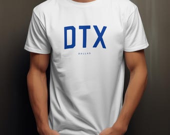 Dallas T-Shirt - DTX, Texas | Unisex Tee - Collegiate Design