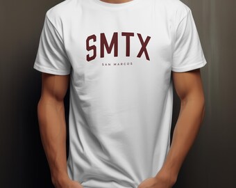 San Marcos T-Shirt - SMTX, Texas | Unisex Tee - Collegiate Design