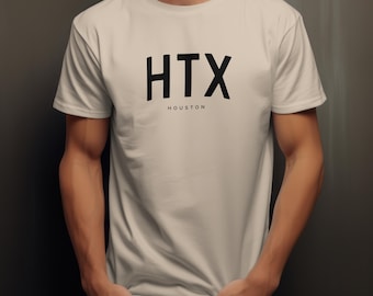 Houston T-Shirt - HTX, Texas | Unisex Tee - Collegiate Design