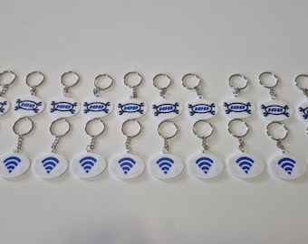 Custom NFC Keychain, Personalized Smart Keychain, Social Media Sharing, Small Business Branding, Digital Business Card, Smart Keychain
