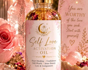 Self Love Activation Oil | Self Love Ritual Oil | Confidence & Self-Worth Oil | Heart Chakra Oil | Spiritual Self-Care Gift | Roll-On Oil