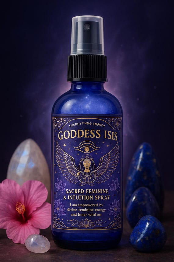Goddess Isis Sacred Feminine & Intuition Spray – Spiritual Mist for Divine Feminine Energy, Inner Wisdom, and Intuitive Power