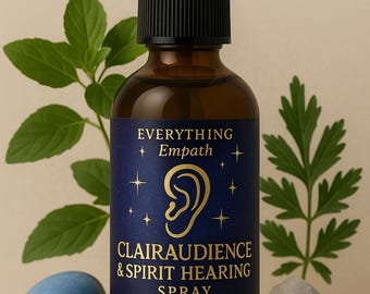 Clairaudience & Spirit Hearing Spray – Angelite and Selenite Infused – Spirit Communication Mist – Ancestral Connection