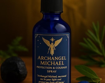 Archangel Michael Protection & Courage Spray – Crystal-Infused Energy Shield Mist