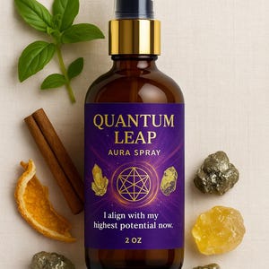 Quantum Leap Aura Spray – Manifestation Mist for Timeline Jumping, Frequency Shifts & Next-Level Activation