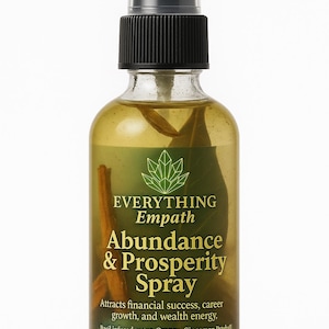Abundance & Prosperity Spray | Wealth Attraction Mist | Career Success and Money Manifestation Spray | Auric Spray | Everything Empath