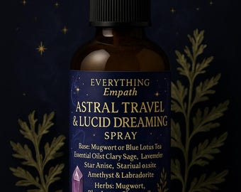 Astral Travel & Lucid Dreaming Spray – Crystal Infused, Dream Recall Mist