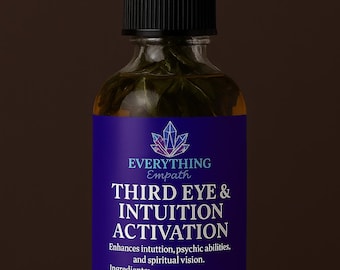 Third Eye & Intuition Activation Spray | Enhance Psychic Abilities  Spiritual Vision | Crystal-Infused Meditation Mist