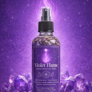 Violet Flame Transformation Spray – High-Vibrational Mist for Energy Clearing, Spiritual Awakening, and Personal Transformation
