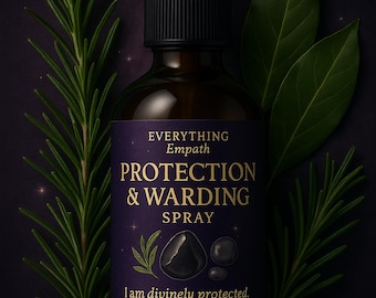 Spray protector y de protección: Obsidiana negra, hematita, bruma purificadora de energía