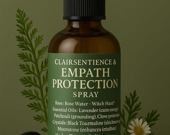 Clairsentience & Empath Protection Spray – Black Tourmaline and  Moonstone – Energy Shielding Mist – Intuitive Boost
