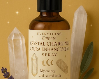 Crystal Charging & Aura Enhancement Spray – Clear Quartz and Selenite Infused-  High Vibration Energy Mist
