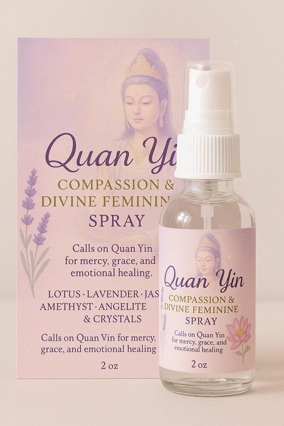 Quan Yin Compassion & Divine Feminine Spray – Amethyst, Angelite ...