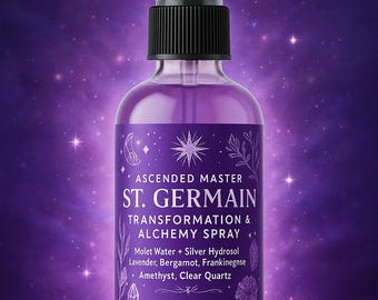 Ascended Master St. Germain Transformation & Alchemy Spray – High-Vibrational Mist for Spiritual Awakening, Energy Clearing