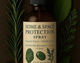 Home & Space Protection Spray – Black Tourmaline, Rosemary, Cedar