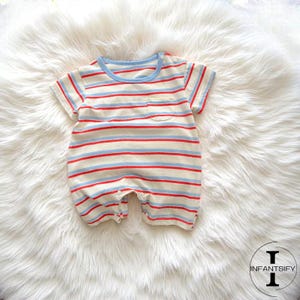 Baby Striped Summer Jumpsuit, Charming Baby Outfit, Cotton Baby Jumpsuit, Comfy Baby Clothing, Baby Shower Gift Idea, Seasonal Baby Outfit