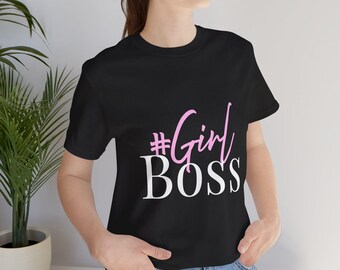 Girl Boss Tee | Feminine Script and Bold Typography T-Shirt