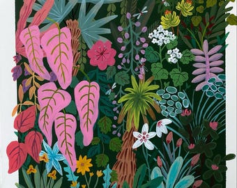 Botanical, hand painted, digital download