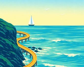 Wollongong Seacliff Bridge Sydney| A3 Digital Art Print