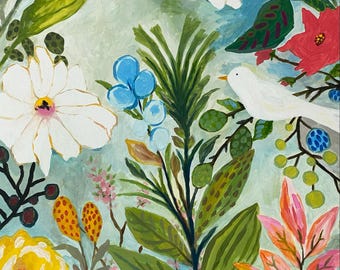 Floral Botanical Art Print: Relaxed Style (Digital Download)