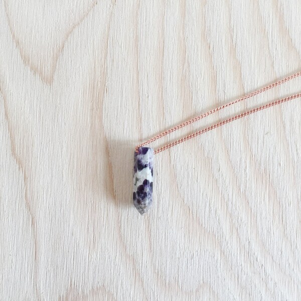 Purple Agate Talisman Necklace