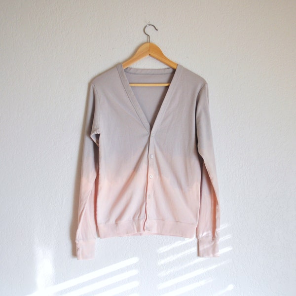 Grey to Pink Desert Shadows Ombre Cardigan