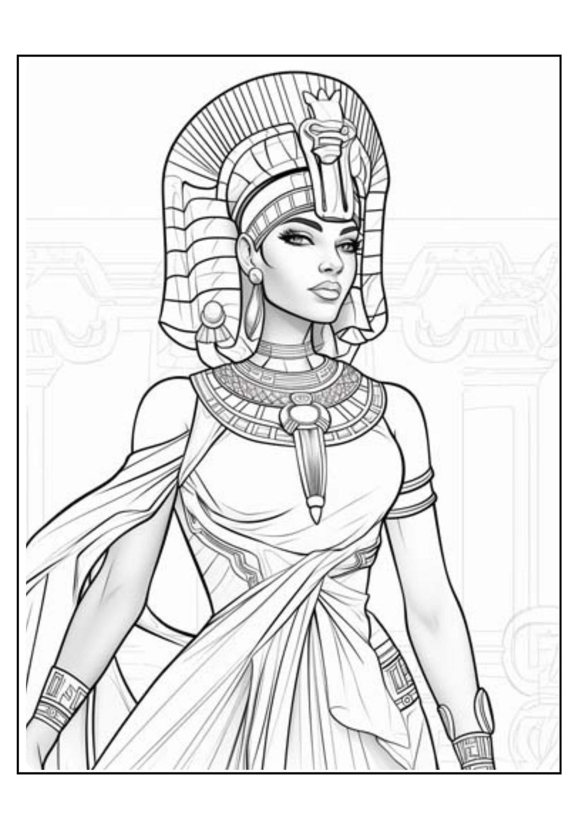 Set of 20 Coloring Pages for Preschoolers| Cleopatra Coloring Pages ...
