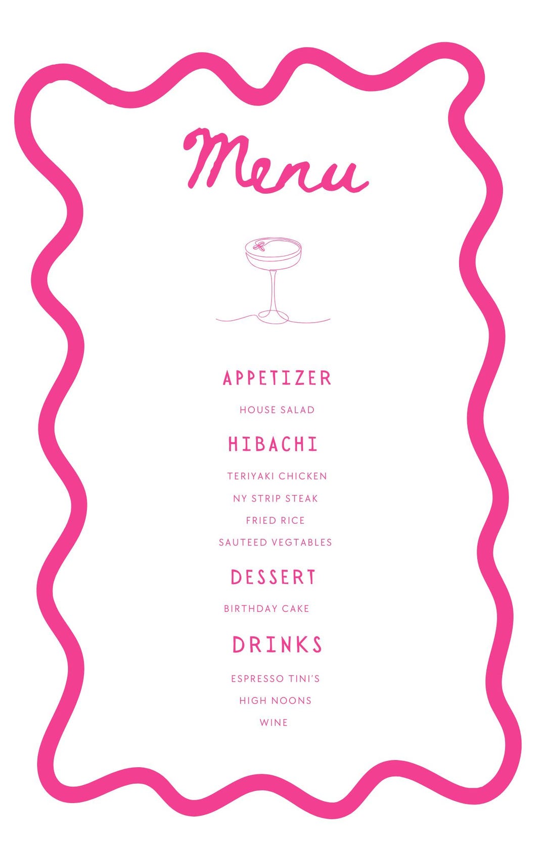 Tini Bit Older Menu – Instant Download & Print - Etsy