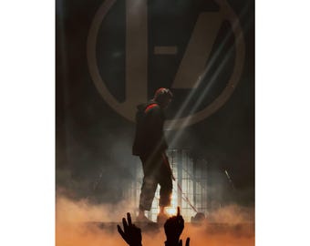 Twenty One Pilots poster, Josh Dun, Tyler Joseph, Concert Poster, Breach Tour, Clancy Tour, 11x14