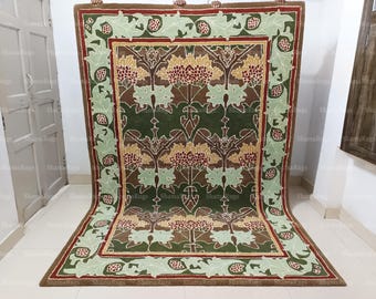 New Authentic William Morris Old Design Handmade Traditional Oriental Antique Style 100% Woolen Area Rugs & Carpets