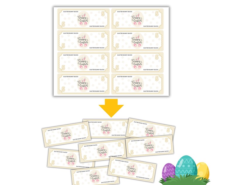 Easter Bunny Bucks Printable: Kids Activity Play Money (PDF) - Etsy