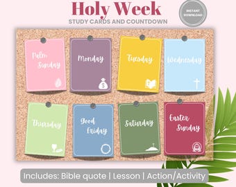 Easter Story Cards: Holy Week Bible Activity (Printable PDF)