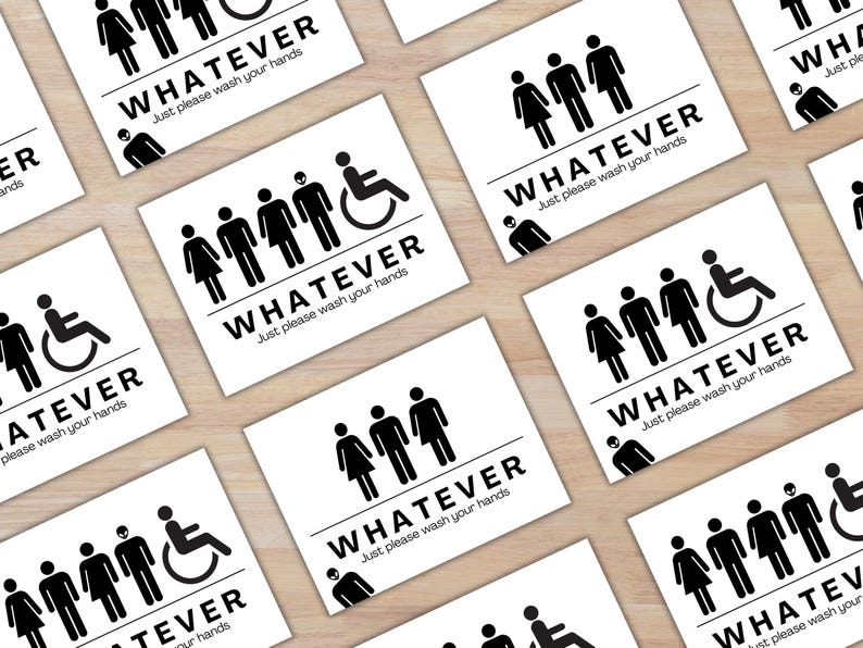 Poor Inclusive Signage Inclusive Restroom Sign Printable | Funny All-gender Bathroom Sign - Etsy