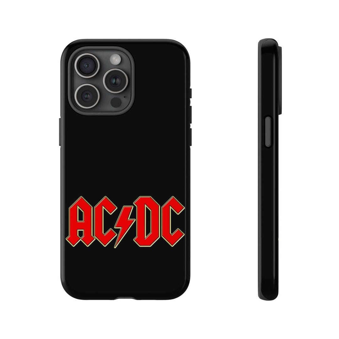 ACDC Inspired Phone Case – Rock Band Logo Cover for iPhone 16 15 14 ...