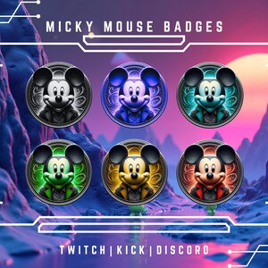 Insignias de suscripción de dibujos animados | Insignias de suscripción de Twitch | Insignias de bits | Insignias de personajes | Lindas insignias para streamers | Gráficos de Twitch | Lindo.