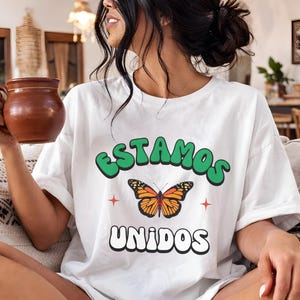 Estamos Unidos Monarch Butterfly PNG: Latino Pride Design (Digital Download)