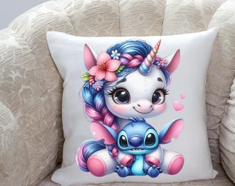 Stitch Hug Unicorn PNG: digitale kunst voor sublimatie (digitale download)