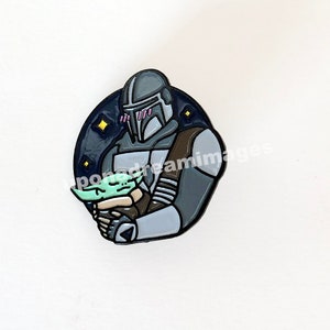 Space Daddy and the Child Enamel Pin