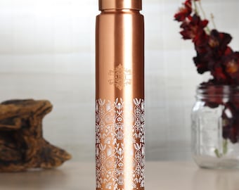 Handmade Pure Copper Water Bottle | Ayurvedic Wellness, 550 ml