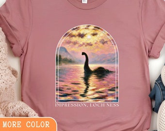Camiseta del Monstruo del Lago Ness: Arte impresionista de Nessie, recuerdo de Escocia