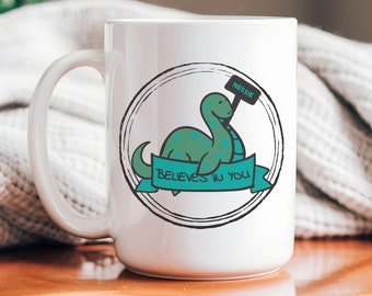 Taza de café "Nessie cree en ti": regalo del monstruo del lago Ness
