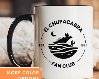 Taza del Club de Fans del Chupacabras: Taza de Café Colorida de Criptozoología