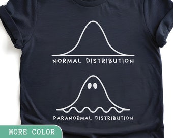 Camiseta de distribución normal vs. paranormal: divertida camiseta de fantasmas matemáticos