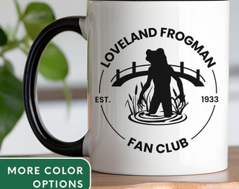 Taza de hombre rana de Loveland: Taza de café de cerámica con folclore de críptidos de Ohio